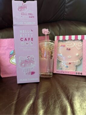 Hello Kitty Iridescent Café Glass Tumbler & Gift Set